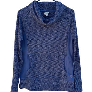 Women's Striped Geometric Cowl Neck Long Sleeve Pullover by Balance Outdoor